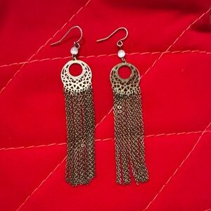 Circle Chain Dangle Earrings